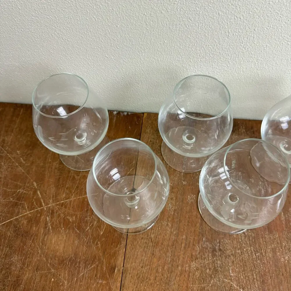 Princess House Set of 8 Heritage Brandy Glasses Floral Etched Made‎ In France